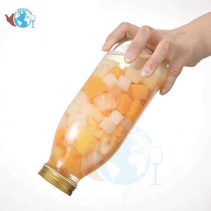 Chai thủy tinh lớn 1000ml mason, chai thủy tinh 1 lít nắp thiếc | BigBuy360 - bigbuy360.vn