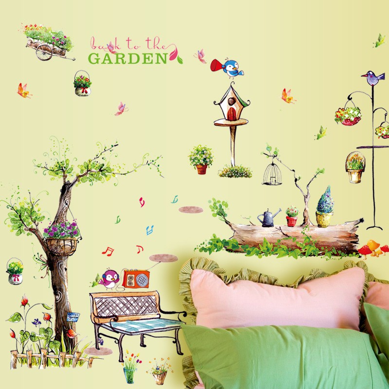 Decal Dán Tường Khu Vườn Cây