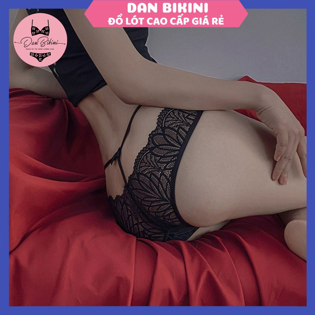 Quần Lót Ren Nữ Sexy cao cấp mềm mại cạp chữ T đính nơ cá tính sexy mẫu R55