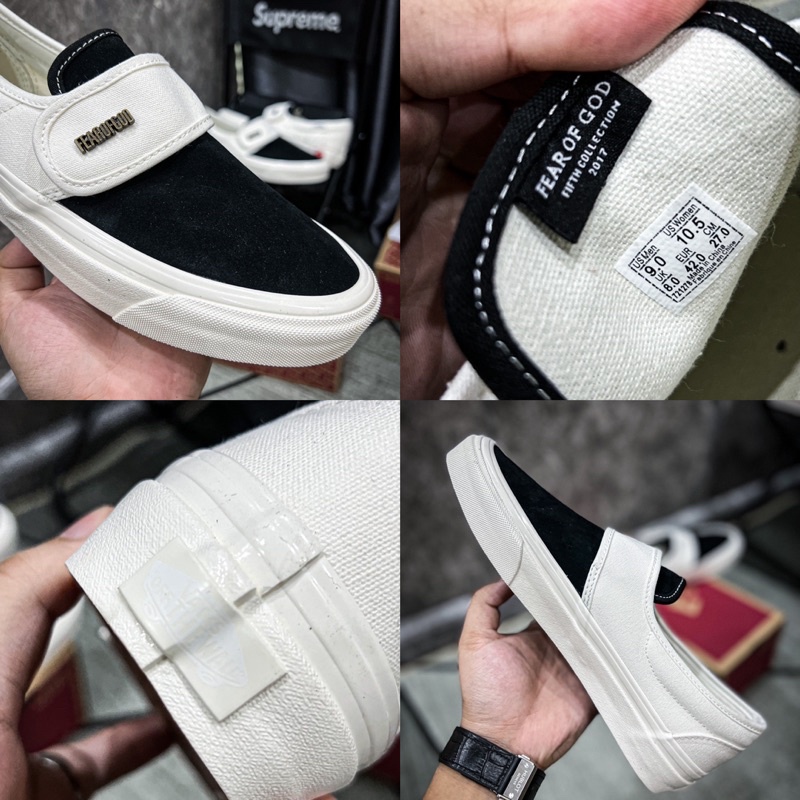 Giày thể thao cổ thấp | Vans F.O.G Slip-On Black White