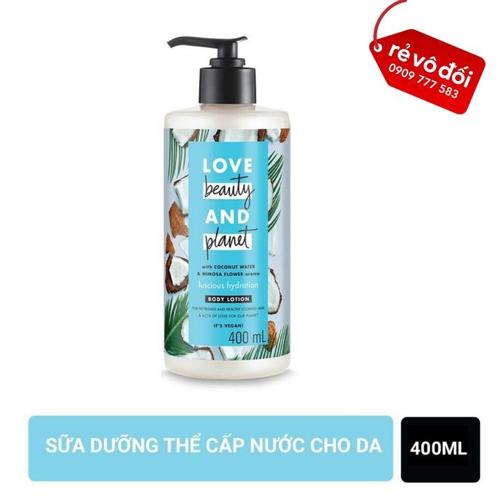 Sữa dưỡng thể giúp phục hồi da thiếu ẩm Love Beauty & Planet 400ml