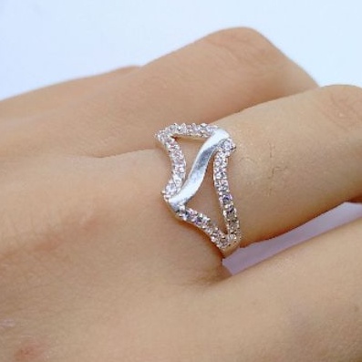 Nhẫn bạc nữ nhẫn kiểu thập phương cách điệu bạc ta