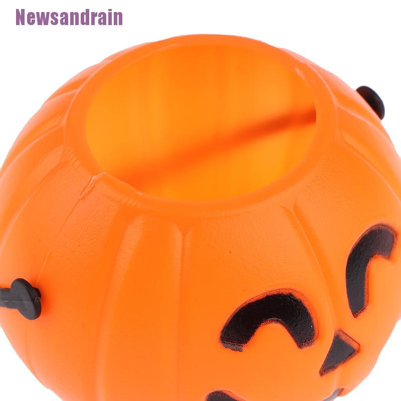 Xô Nhựa Hình Bí Ngô Trang Trí Halloween