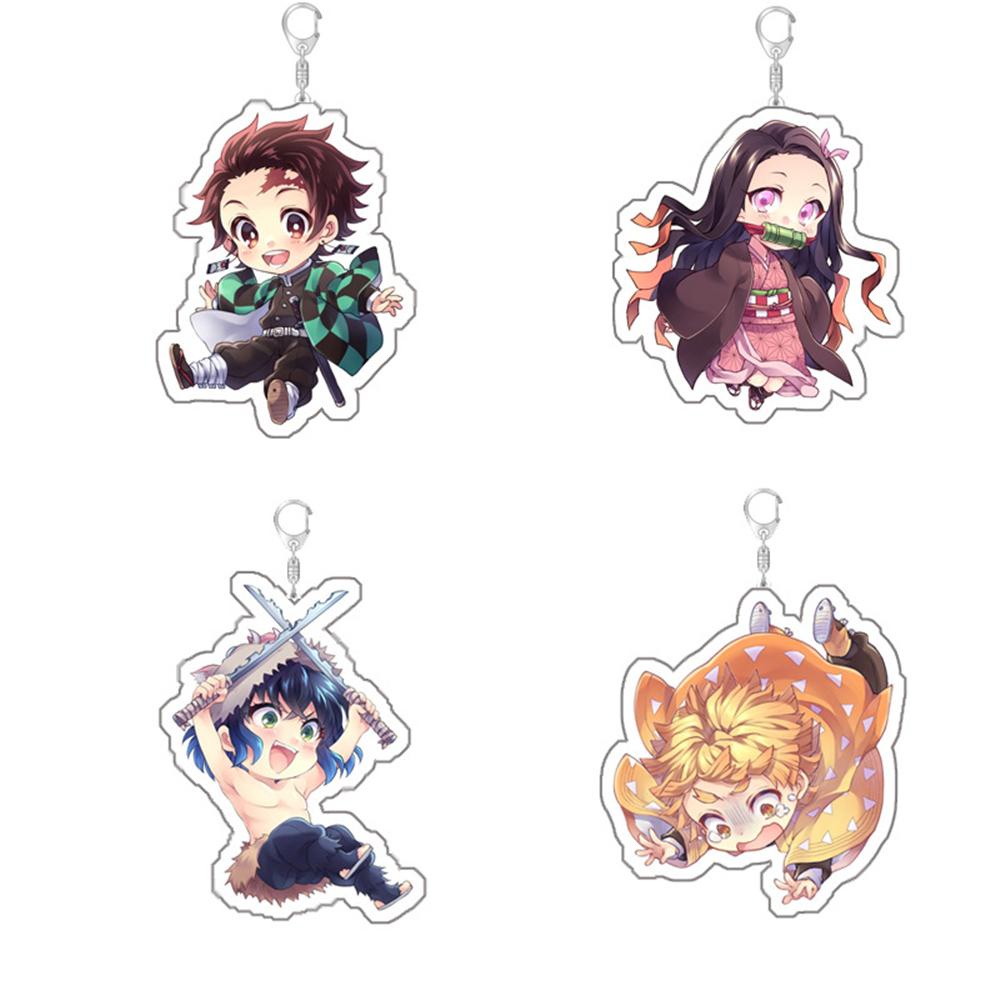 Mmluck demon slayer Móc Chìa Khóa Bằng acrylic Dễ Thương Phong Cách anime Nhật Bản kamado tanjirou kamado nezuko