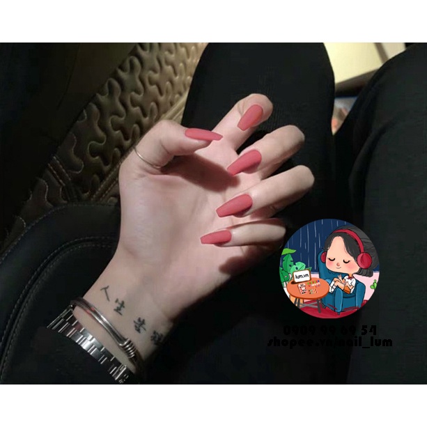 [ 820 - Đỏ Dưa Hấu F126 ] SƠN MỊN ĐƠN SẮC - THANG DÀI [Tặng Miếng Dán Và Dụng Cụ] LẺ