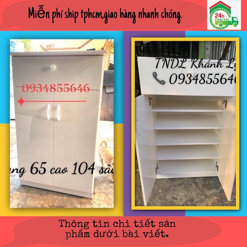 Tủ giày nhựa đài loan 2 cánh 1 hộc kéo