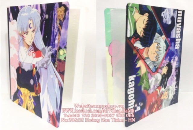 Kẹp đựng bài kiểm tra ảnh inuyasha 30 lá đựng 60 ảnh bài