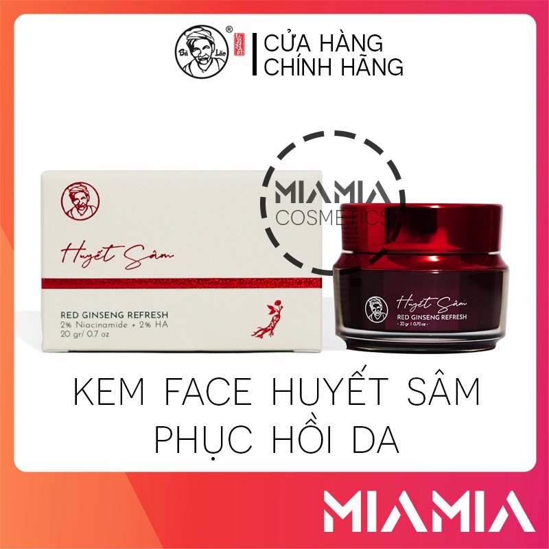 Kem Face Huyết Sâm Bà Lão Màu Đỏ chính hãng - Face phục hồi da Red Ginseng Refresh 20g - 8938660225049