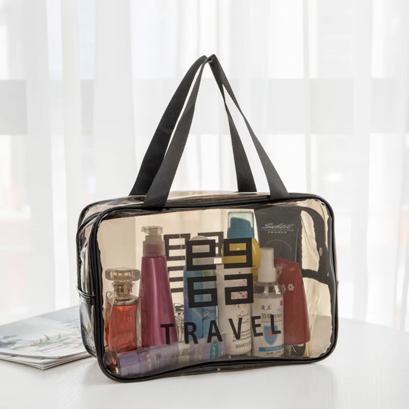 Túi đựng mỹ phẩm, set 3 túi đựng đồ trang điểm du lịch thời trang Lae Store