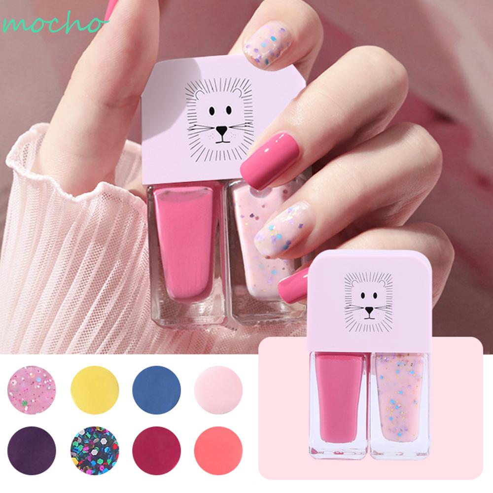 [Hàng mới về] Sơn móng tay 2 trong 1 nhanh khô không độc hại bền màu cho nữ