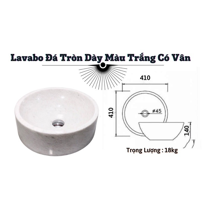 Bồn Rửa Mặt - Lavabo Tròn Dày Cao Cấp | BigBuy360 - bigbuy360.vn