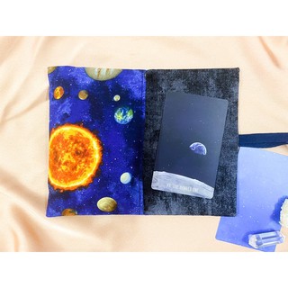 THE PLANETS - Túi, khăn trải gấp túi đựng bài Tarot (dây vải xanh đen)