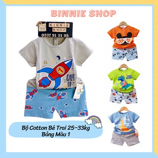 Đồ bộ bé trai Bộ thun cotton quảng châu xuất hàn BINNIE SHOP cho bé trai từ 25-33kg (6-9 tuổi) BTD1