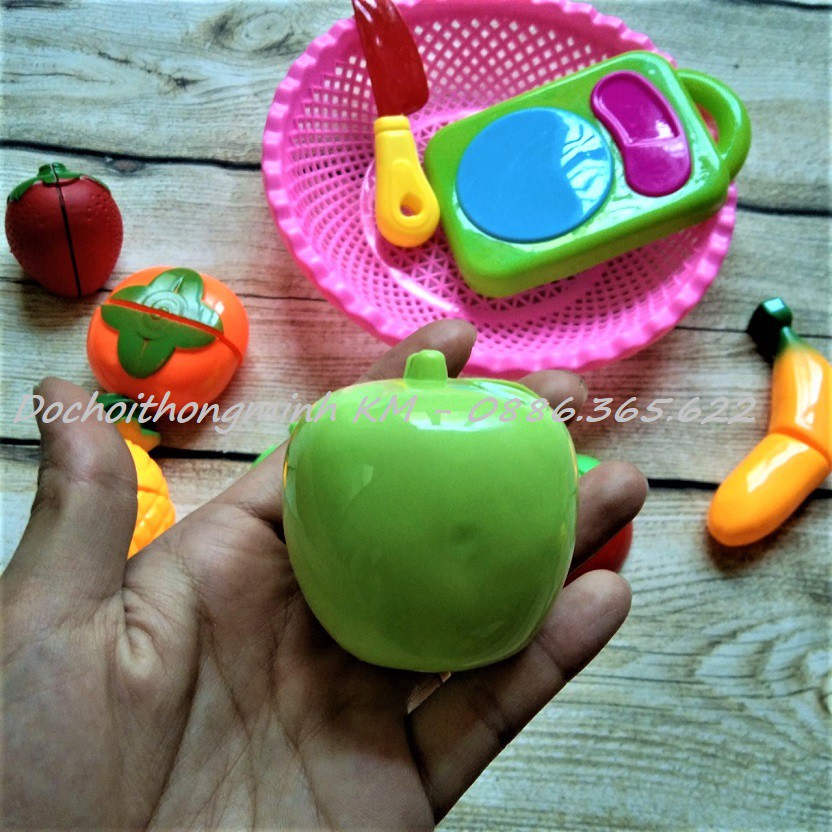 Rổ đồ chơi hoa quả nhựa cho bé - ảnh chụp thật