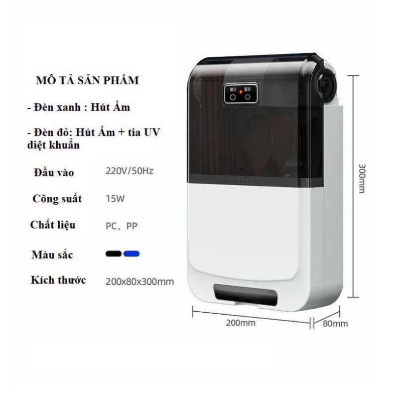 Hộp sấy đũa thìa khử khuẩn chống ẩm mốc FREESHIP Máy sấy và khử khuẩn đũa thìa cao cấp