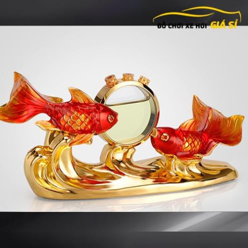 Tượng Cá Chép phong thủy để ô tô trên taplo và bàn làm việc ảnh thật