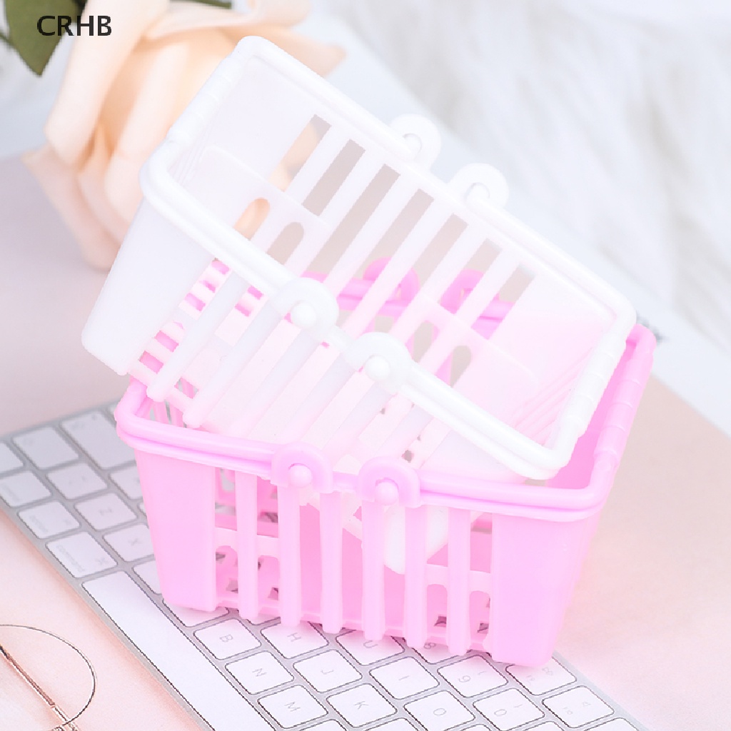 Crhb Set 2 Giỏ Mua Sắm Đồ Chơi Mini Cho Nhà Búp Bê Mới