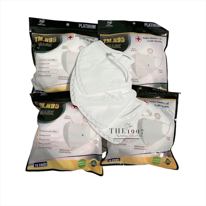 Khẩu Trang 6D Tuấn Minh Platinum - 6D N95 Tuấn Minh-6D TM Mẫu Mới Nhất-Hàng Chính Hãng Công Ty