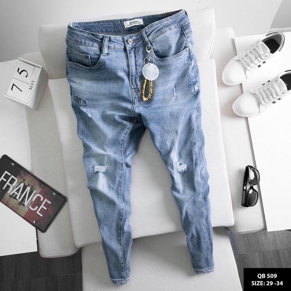 Quần Jean Nam Trơn 🔵 𝐅𝐑𝐄𝐄 𝐒𝐇𝐈𝐏 🔵 Quần Bò Nam Đẹp Co Giãn Thời Trang Hpfashion - Qjnhp04