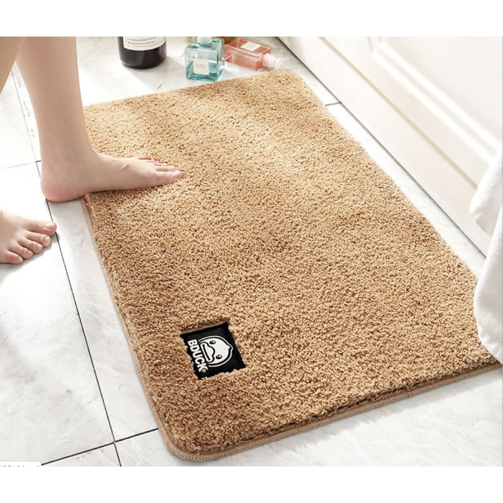 Thảm sợi 2 lớp chống thấm kiểu Nhật màu lông chuột 40x60