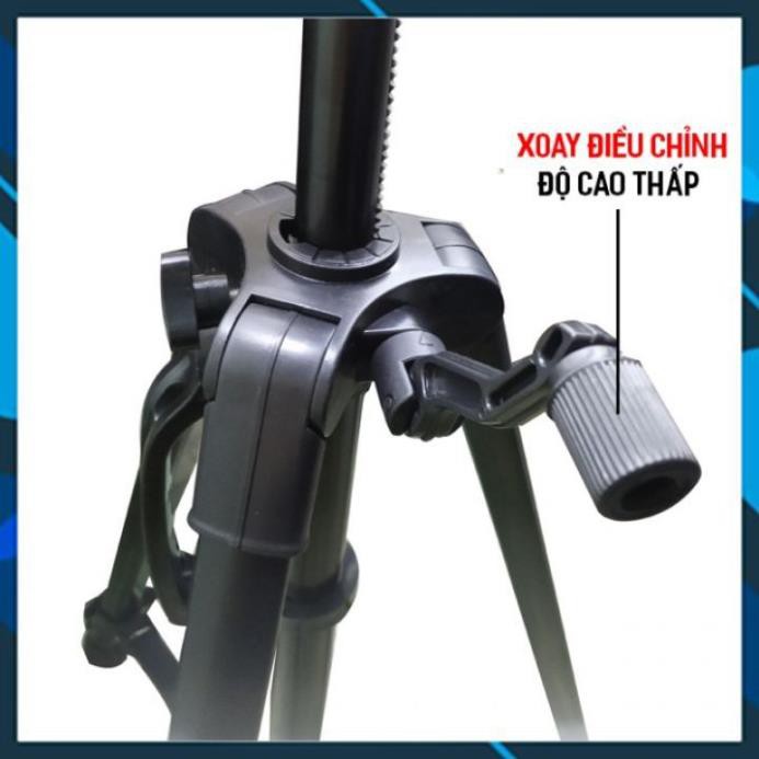 CHÍNH HÃNG  Tripod điện thoại 3366 CAO CẤP Giá đỡ máy ảnh/điện thoại cao 140cm tháo lắp dễ dàng tiện dụng để mang đi