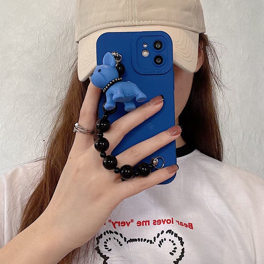 Ốp điện thoại TPU mềm hình chú chó hoàng gia có dây đeo cho IPHONE X XS XR XS MAX 7PLUS 8PLUS 11 11 PRO 11 PRO MAX 12 13 PRO 12 PRO MAX