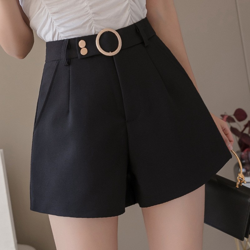 Quần sooc ngố 🍍 FREESHIP 🍍 Quần Short nữ cạp cao đai tròn ống suông dáng đẹp, chất xịn | BigBuy360 - bigbuy360.vn