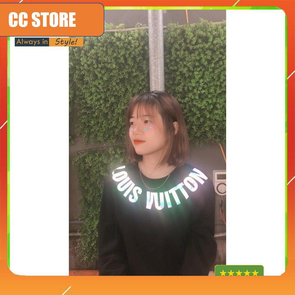 [FREESHIP💖ẢNH THẬT] Áo Sweater Phản Quang 7 màu In Chữ Louis Vuitton Áo Nỉ Nam Nữ Dài tay Unisex in hiệu ứng Hologram | BigBuy360 - bigbuy360.vn