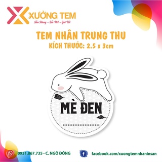 20 Tem Dán Nhân Trung Thu 2023 - Thỏ ngọc