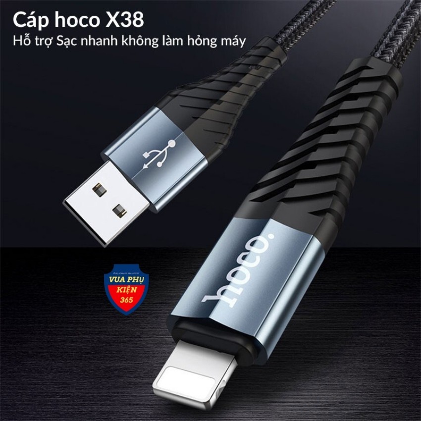 Dây Sạc HOCO X38 iPhone Samsung, Cáp Sạc iPhone Samsung HOCO X38 CHÍNH HÃNG Cổng USB - LIGHTNING/MICRO/TYPEC - BH 3 T