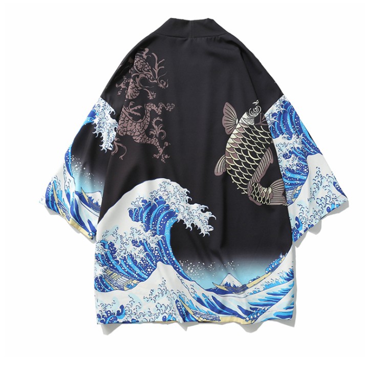 Áo Haori Sakura Cá Chép Sóng Siêu Chất , hàng cao cấp, mã SK07