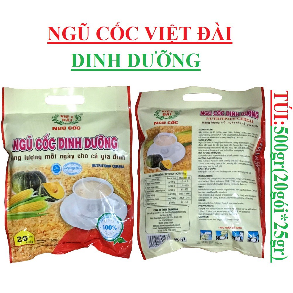 Ngũ cốc ăn kiêng, gạo lức canxi, sữa bắp canxi, dinh dưỡng, methi, sen dừa Việt đài túi (450-600)gr