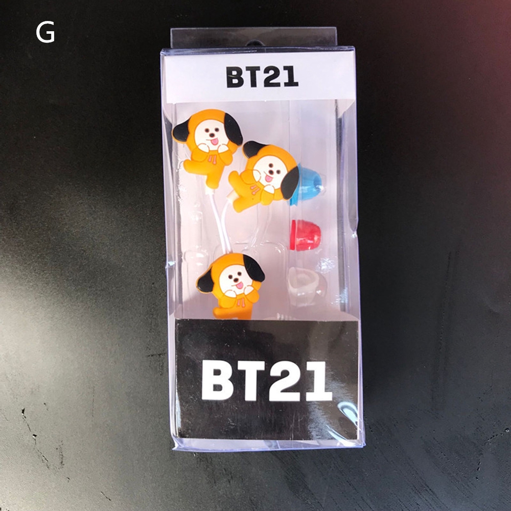 BTS BT21 Dễ Thương Tai Nghe Nhét Tai Thể Thao Hoạ Tiết Bt21