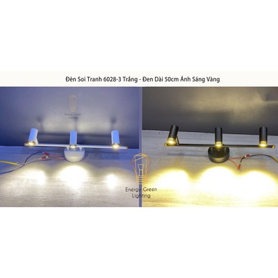Đèn soi tranh - chiếu sáng  Energy Green Lighting 6028-3 15w - 3268-3 9w - Điều chỉnh được góc chiếu - Bảo Hành 12 Tháng
