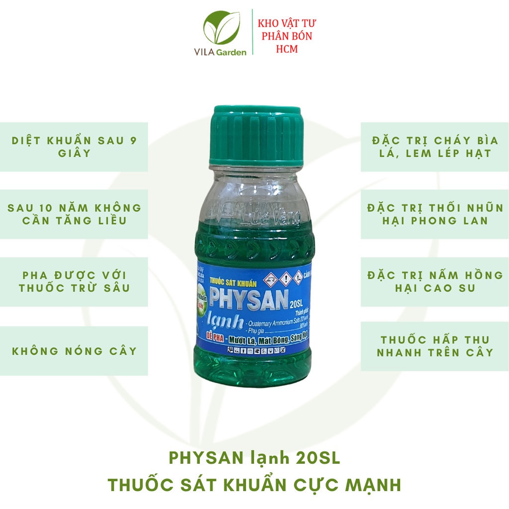 Thuốc Sát Khuẩn Trừ Nấm Bệnh PHYSAN 20SL (100ml), Physan lạnh