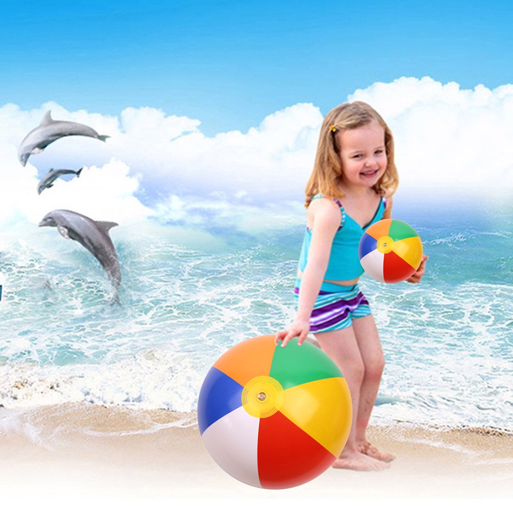 Bong Bóng Bơm Hơi 30cm Nhiều Màu Sắc Dùng Chơi Thể Thao Dưới Nước Cho Trẻ Em