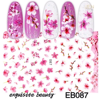Sticker dán móng nail hoa đào Tết