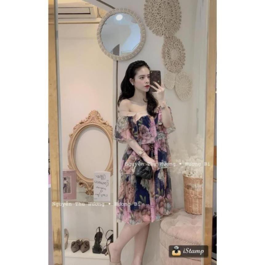 Váy Maxi Nữ, Đầm Voan Hoa Dáng Suông 3 Tầng Chất Tơ Xước 2 Lớp Viền Ren Siêu Xinh. | BigBuy360 - bigbuy360.vn