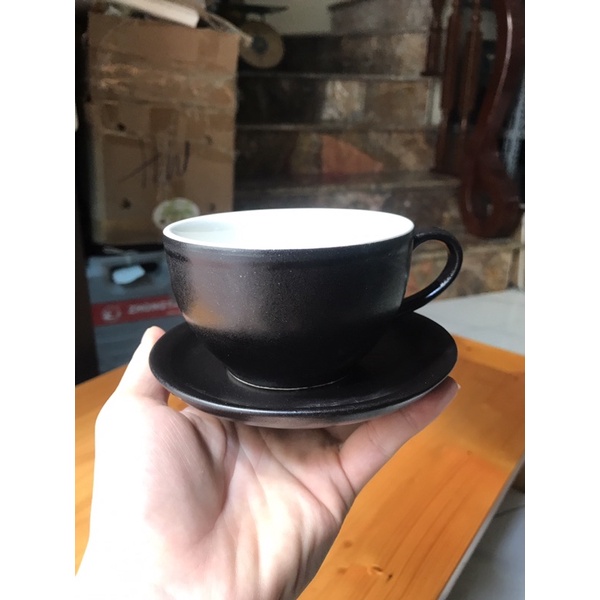 Bộ cốc đĩa cafe capuchino gốm sứ Bát Tràng
