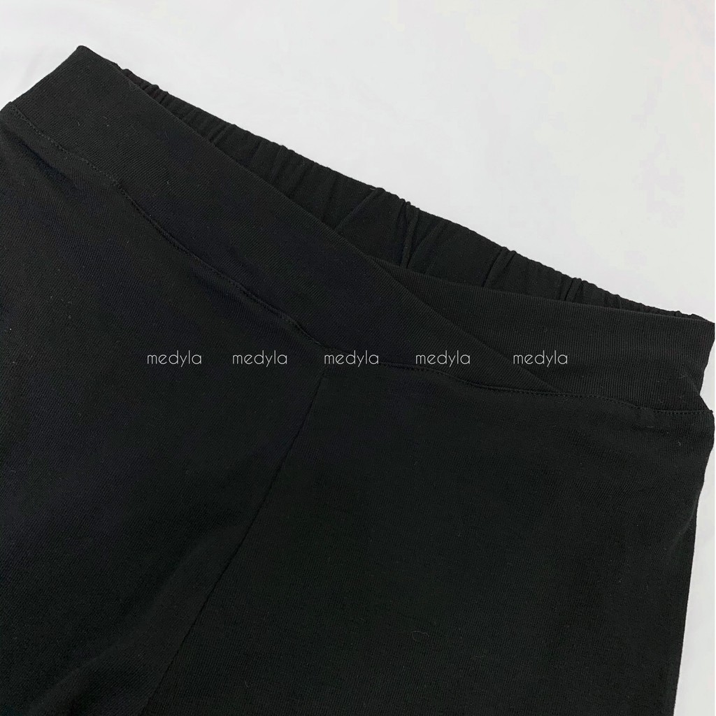 Quần legging bầu lửng cạp chéo cotton co dãn cho bầu mặc trong và sau sinh - Quần bầu legging thiết kế Medyla - QLG005