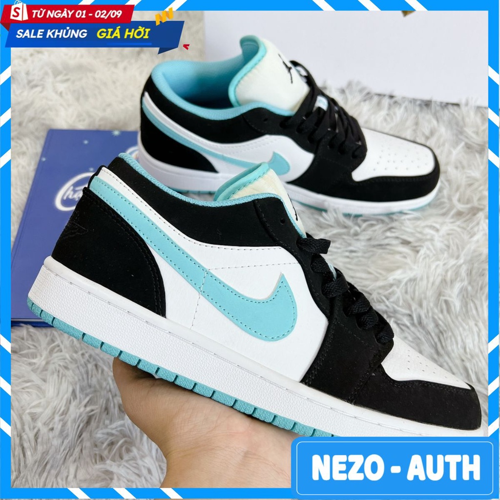 Giày Jordan Cổ Thấp, Giày JD1 Xanh Ngọc Low Hàng Cao Cấp Full Box + Bill