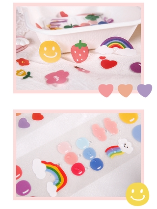 1 Pcs Cute Sticker Glitter Stickers Diary Scrapbook Decor