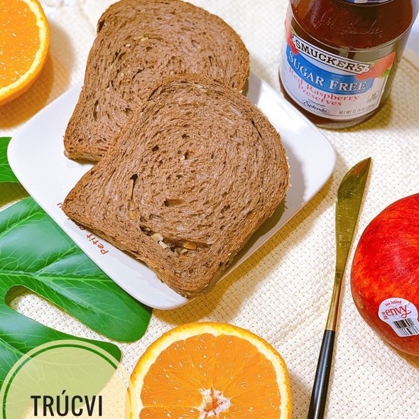 (SHIP MIỀN NAM) Bánh Mì Đen Nguyên Cám ổ hơn 400gram( eat clean, tiểu đường)