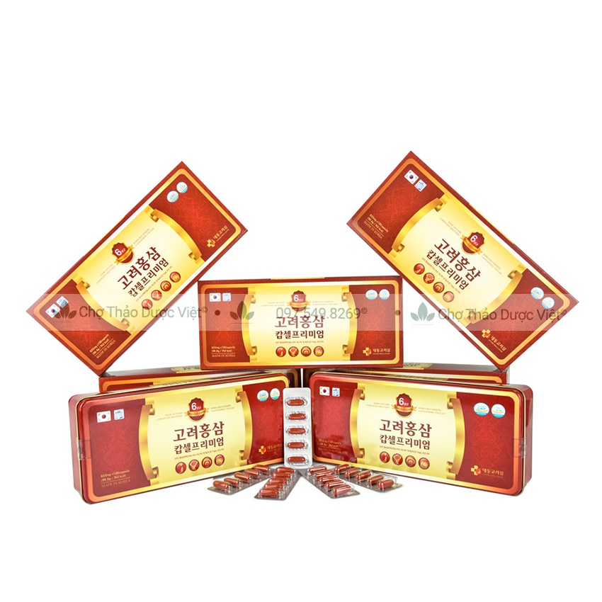 Sâm nhung linh chi đông trùng hạ thảo - Hộp 120v - Chợ Thảo Dược Việt