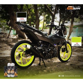 sơn đen mờ 109A _sơn xịt sơn xe máy Samurai 109A  - đen mờ, đen phẳng, đen nhám  _ Flat Black _  giao hàng nhanh, giá rẻ