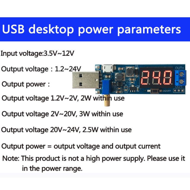 Mô Đun Hạ Áp Dc-Dc 5v Sang 1.2v-24v Usb