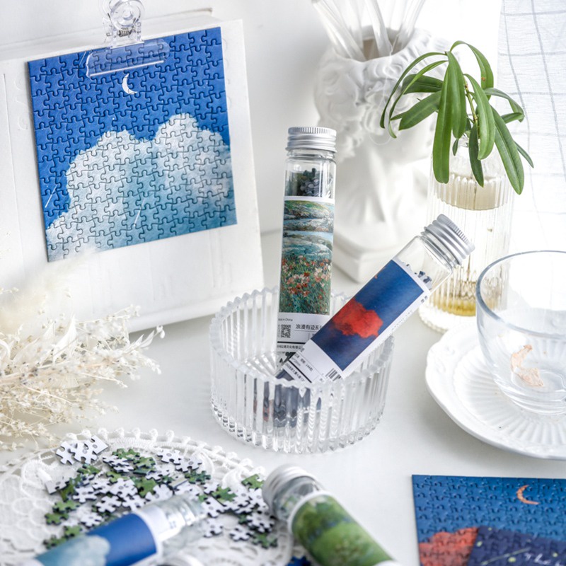 Bộ tranh xếp hình mini puzzle vintage aethetic decor trang trí phòng bàn học phụ kiện decor chụp ảnh THAT DREAM LAND