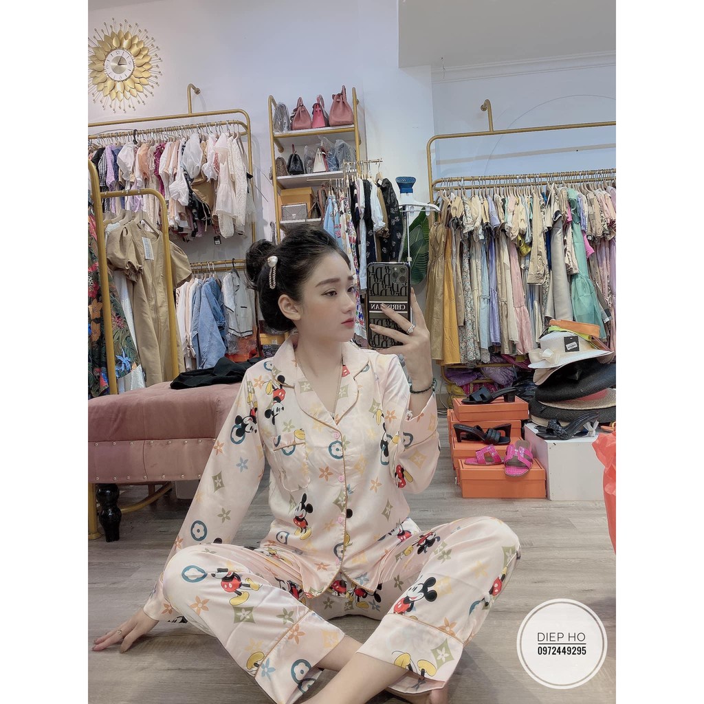 Đồ bộ pijama♛Bộ lụa satin GG hàng cao cấp mẫu mới nhất | BigBuy360 - bigbuy360.vn