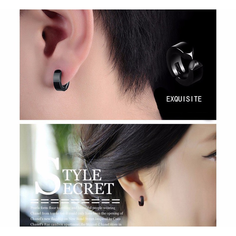 Bông Tai Nam Titan Loại Ko Cần Bấm Lỗ Tai TT 0851 - 1 cặp