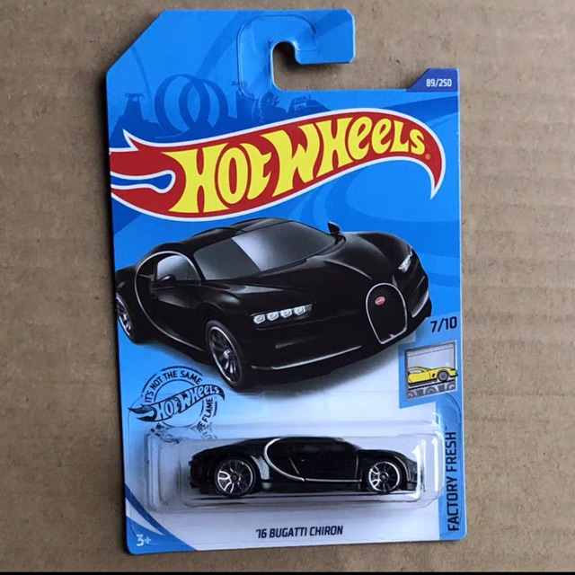 Ô tô mô hình 1:64 Bugatti chiron màu đen-xanh